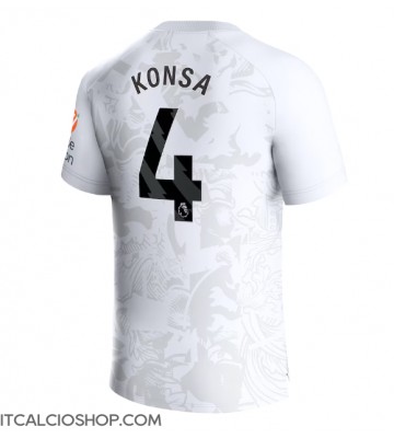 Aston Villa Ezri Konsa #4 Seconda Maglia 2023-24 Manica Corta